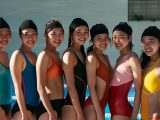 山形県　水泳部女子　集合写真　#部活　#水泳部　#競泳水着　#AI美少女　　