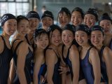 東京都　女子水泳部　集合写真　#部活　#水泳部　#競泳水着　#AI美少女　　