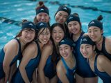 石川県　水泳部女子　集合写真　#部活　#水泳部　#競泳水着　#AI美少女　　