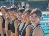 大分県　水泳部女子　集合写真　#部活　#水泳部　#競泳水着　#AI美少女　　