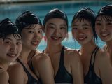沖縄県　水泳部女子　集合写真　#部活　#水泳部　#競泳水着　#AI美少女　　